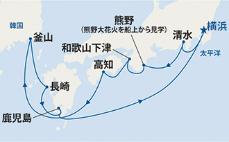 熊野花火と四国・九州・韓国