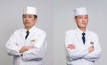 吉冨隆二料理長・宮崎利明副料理長